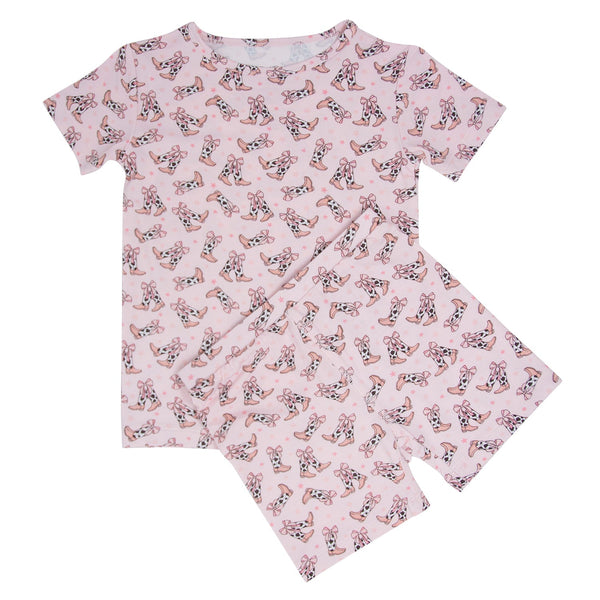cowhide-boots-bows-summer-pajama-set Sweet Bamboo - Sophia's StyleSummer Pajama-1
